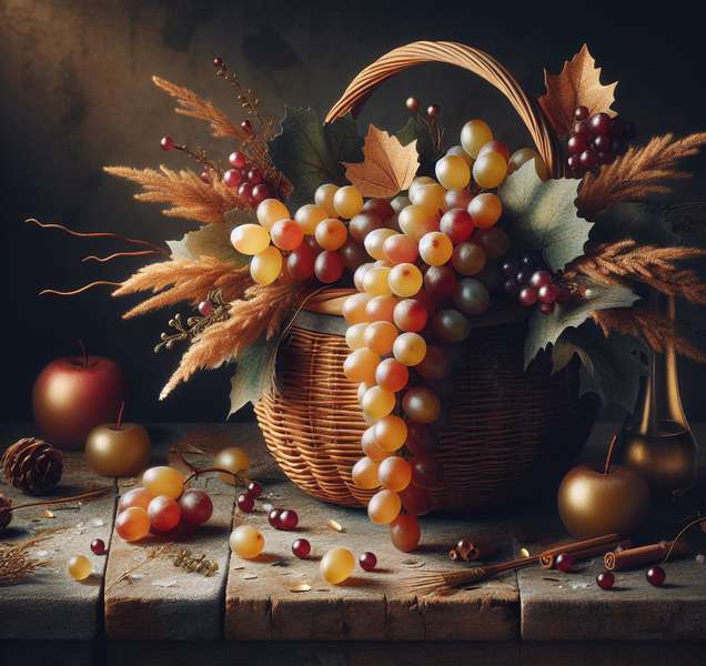'Imagen de doce uvas sobre una mesa, representando la tradición de comerlas en Nochevieja para atraer la buena suerte en el año nuevo'.