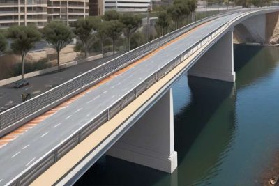 apoyo de puente en talud