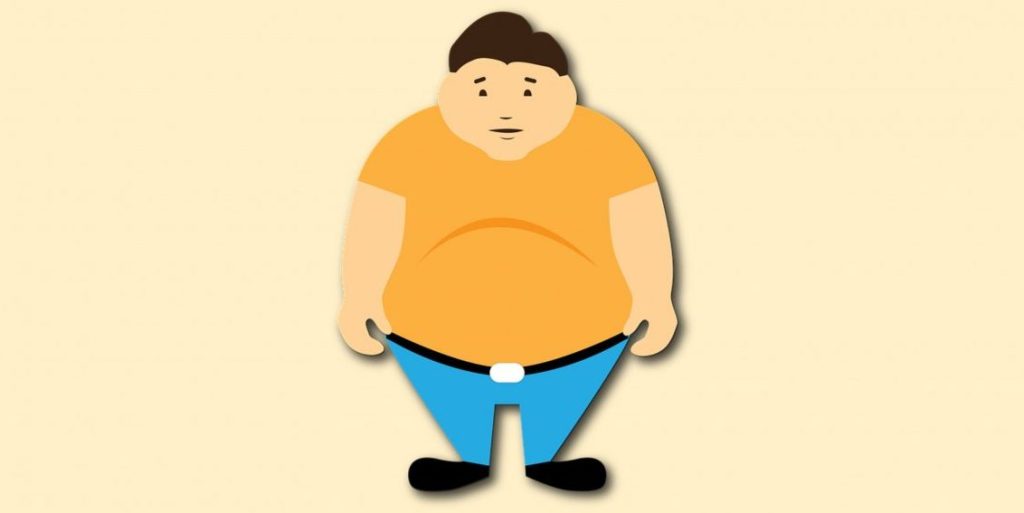 ilustracion de una persona obesa