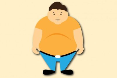 ilustracion de una persona obesa