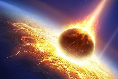 meteoritos en el espacio