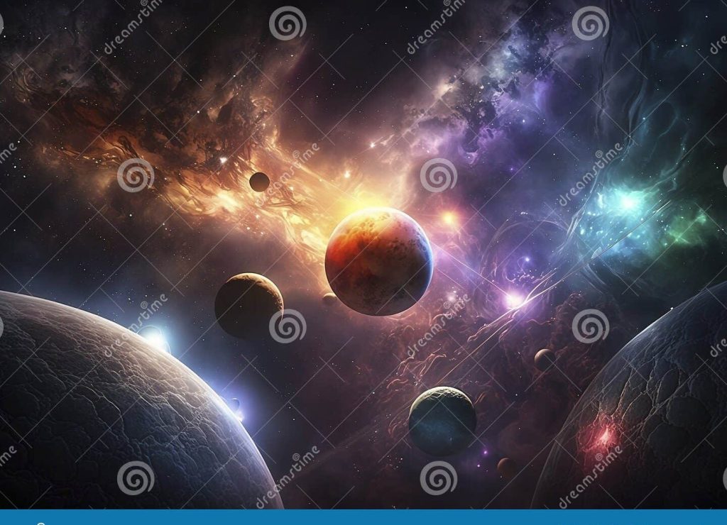 nebulosas coloridas en el espacio
