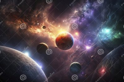 nebulosas coloridas en el espacio