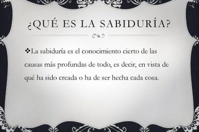 sabiduria y su significado