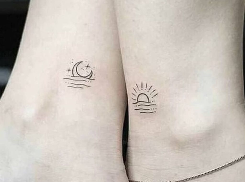 tatuaje de ola y sol