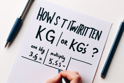 ¿Como se escribe kg o kgs