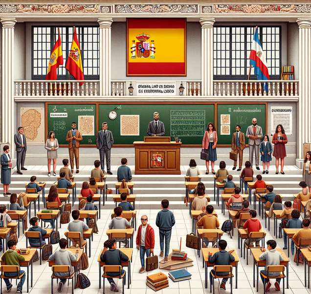 Imagen ilustrativa de una escuela en España, representando los cambios y significado de la LOMLOE en la educación del país.