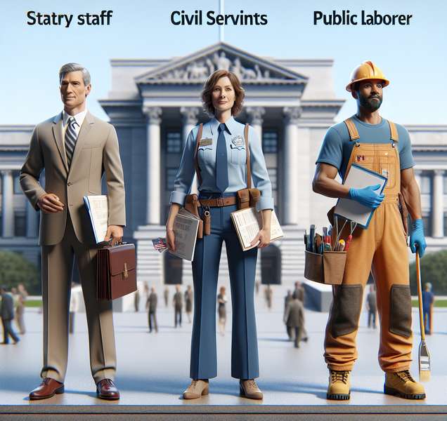 Comparación entre personal estatutario, funcionarios y laborales públicos en el ámbito de la administración pública.