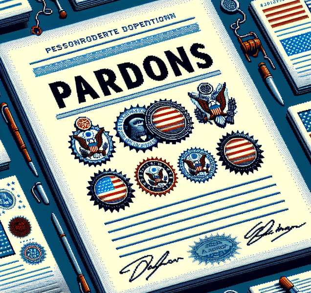Imagen ilustrativa de un documento oficial con sellos y firmas, representando la temática de indultos en el año 2020.
