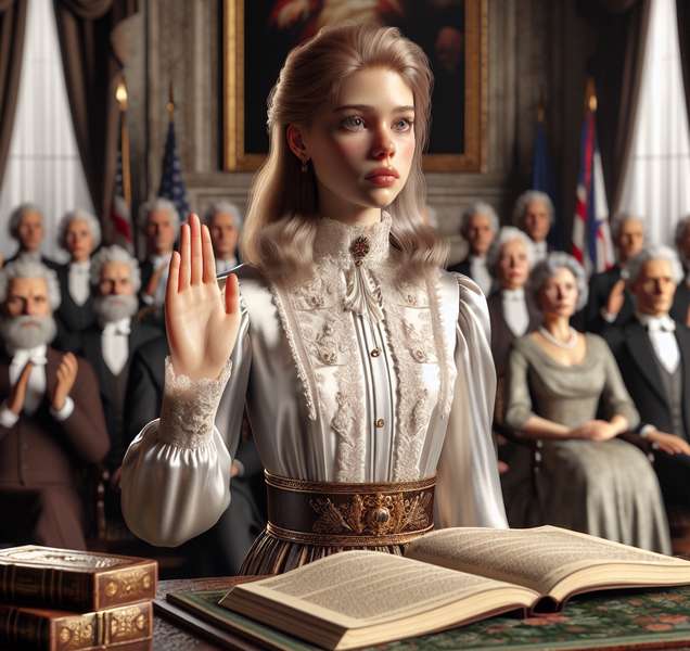 Imagen de la princesa Leonor jurando la Constitución en un acto oficial.