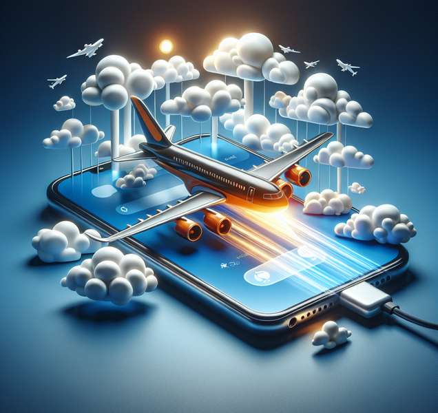 Imagen ilustrativa de un teléfono móvil con el modo avión activado, destacando su función y usos en dispositivos electrónicos.