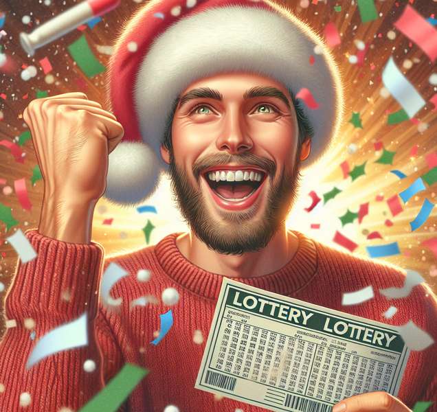 Imagen ilustrativa de una persona sonriente celebrando al recibir un reintegro en la Lotería de Navidad.