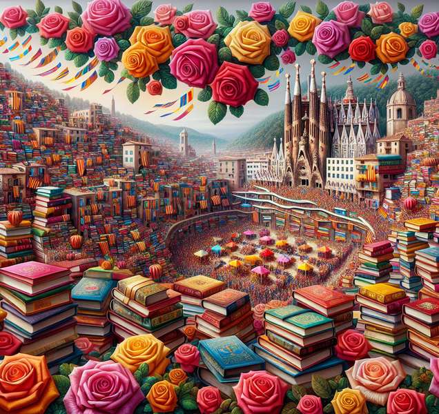Festival de Sant Jordi en Cataluña: una celebración colorida de libros y rosas.