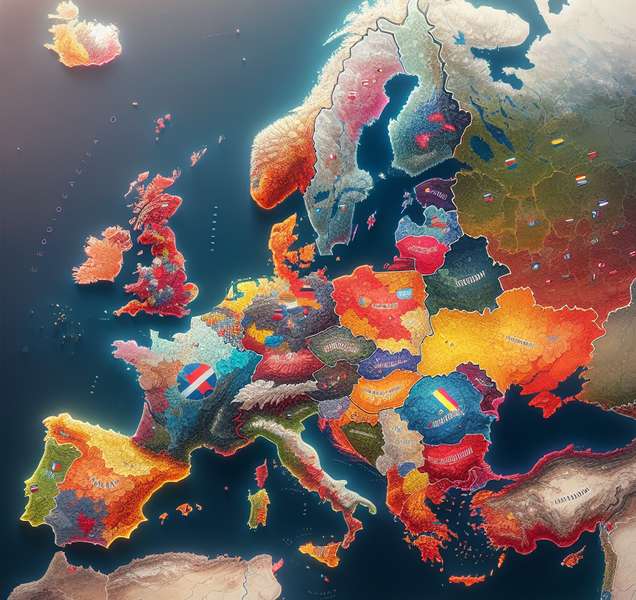 Mapa de Europa resaltando regiones con referéndums de autodeterminación