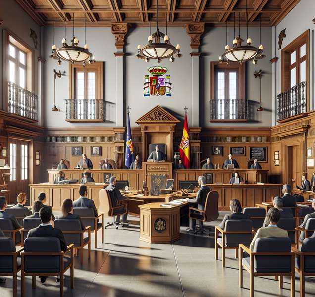 Imagen de una sala de audiencias del Tribunal Administrativo del Deporte en España.