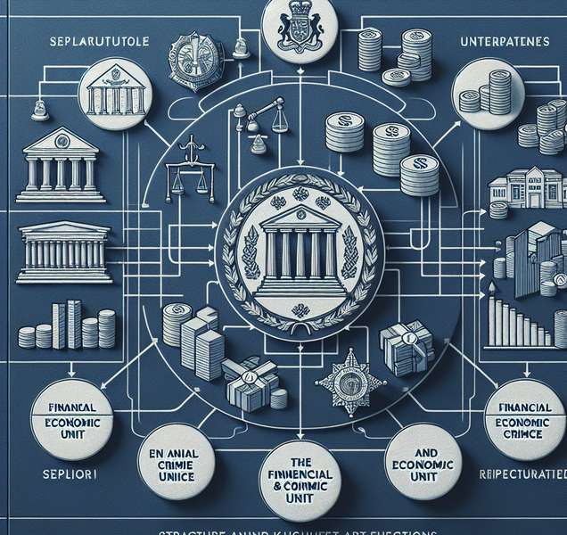 Diagrama explicativo sobre la estructura y funciones de la Unidad de Delincuencia Económica y Fiscal en España.